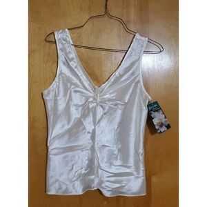 Vintage Lingerie Tank Top Size Small Ivory Cinema Etoile Delicate
